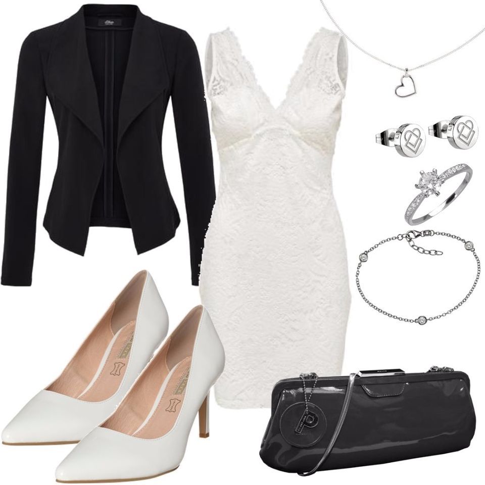 perfect black and white outfit damen girl